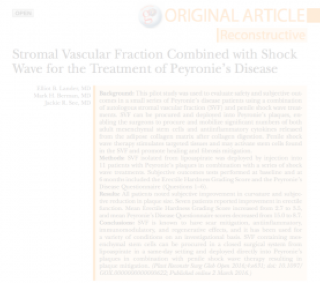 SVF and Shockwave Therapy